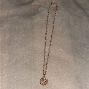 Elegant Gold Necklace with B Pendant